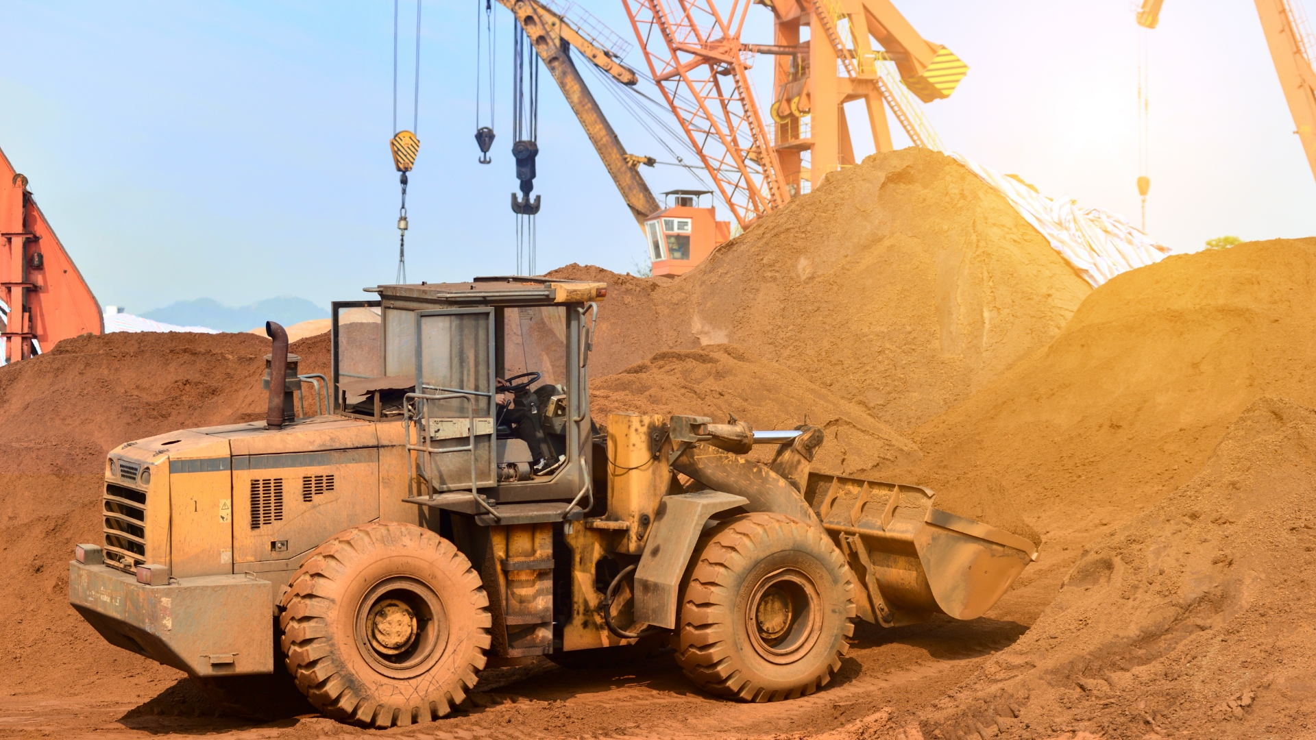 Excavator on site