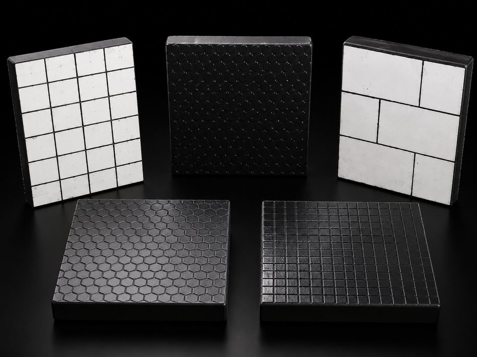 Rubber-Backed Ceramic Tiles